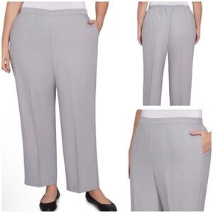 NWT Alfred Dunner Wide Leg Grey Dress Pants Plus Size 20